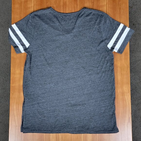 NFL Women's Heather Grey Detroit Lions Football Split Neck Short Sleeve Tee - M - Picture 5 of 7